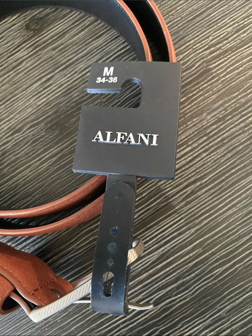 Alfani Brown Leather Belt - Men’s M